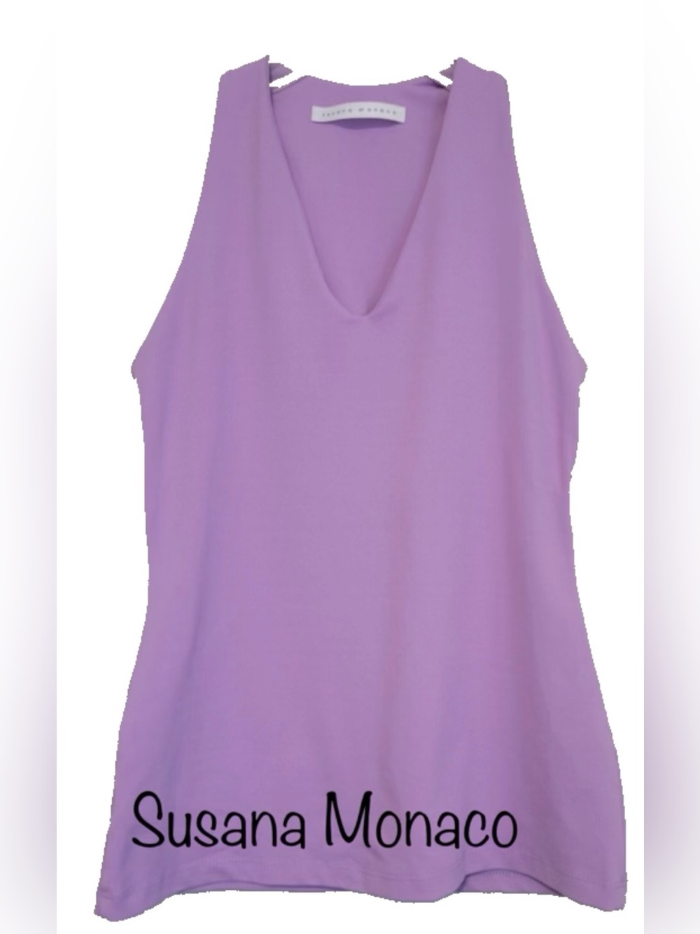 Susana Monaco Sleeveless V-Neck Lavender Tank Top - Sz Med